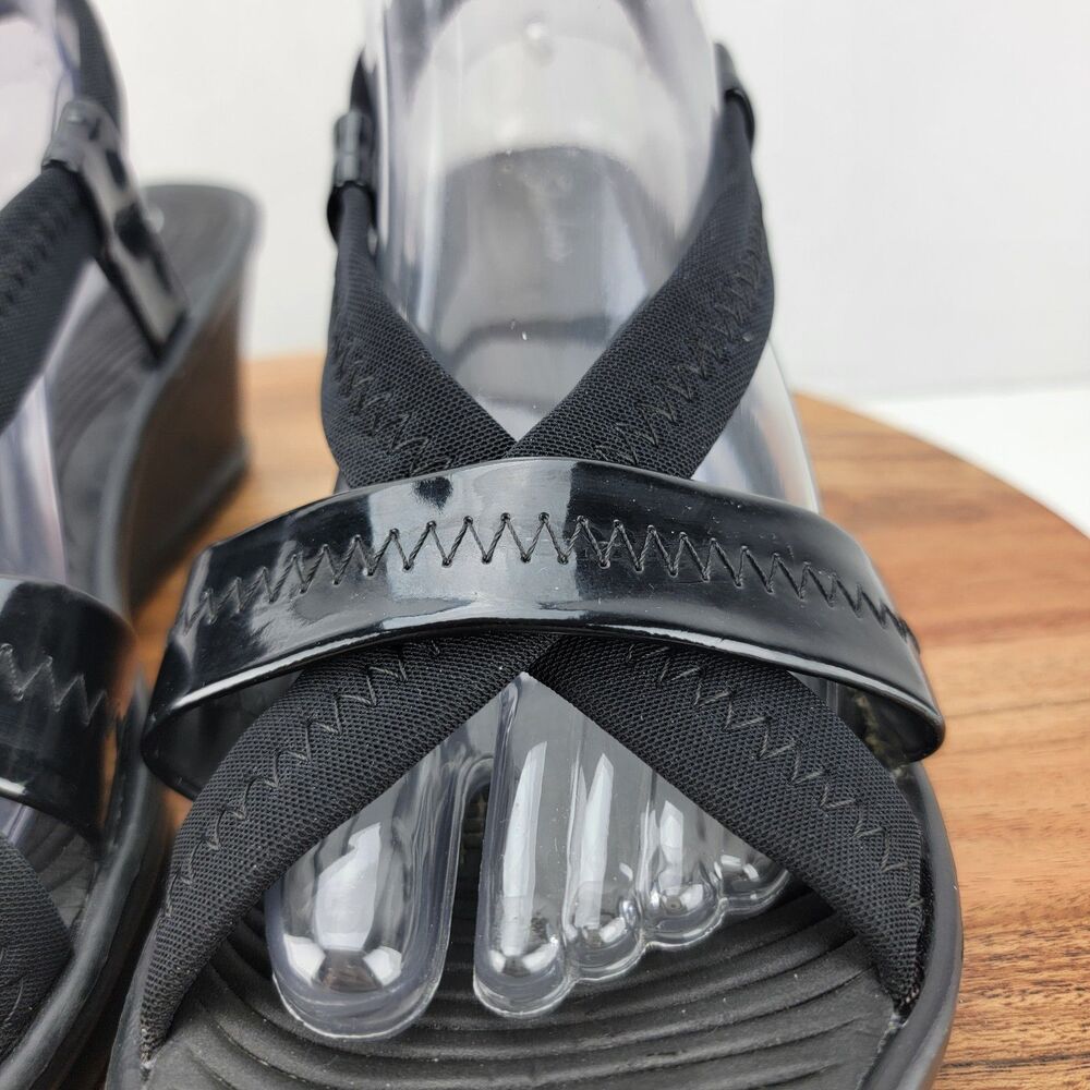 Skechers Womens Size 10 Black Cali Rumblers Slingback Wedge Sandals - Picture 4 of 10